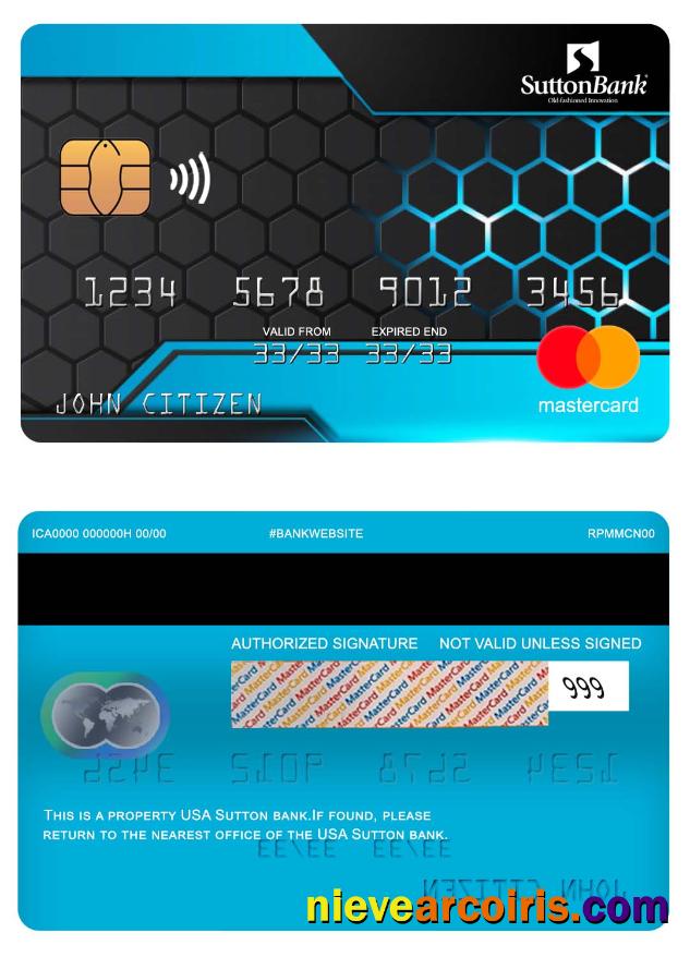 USA Sutton bank mastercard